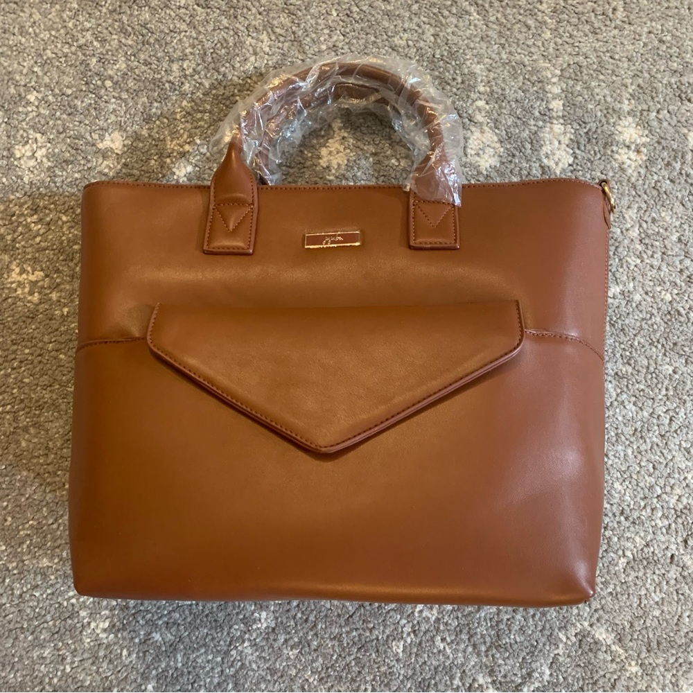 24-7 WITNEY CARSON'S 24-7 TOTE - SPICE - Faux Leather Diaper Tote NWOT